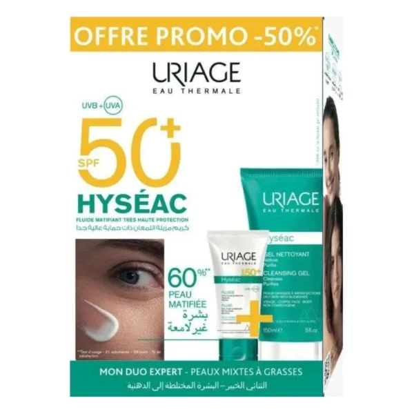 PACK -URIAGE-HYSEAC SPF 50+ HYSEAC GEL NETT 50 ML